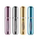 Yamadura Portable Mini Refillable Atomizer Perfume Bottle, 5ml Refillable Atomizer Perfume Spray, Scent Pump Case for Traveling and Outgoing (4 Pack) (Pink, Gold, Blue, Silver)