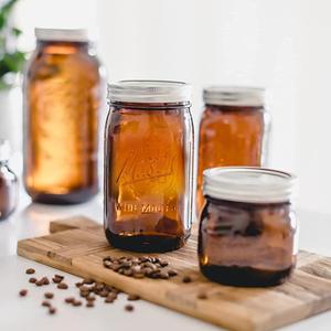 Lukfuu Amber Wide Mouth Mason Jars 32 oz with Metal Airtight Lids  Vintage Quart Size Glass Mason Jars for Food Storage, Canning, Preserving, Fermenting, Pickling, Meal Prep & DIY Crafts, 12 Pack