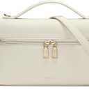 Keyli Women's Top Handle Bag Leather Small Handbags Trendy Designer Crossbody Shoulder Bag for Women Cute Quiet Purses (1.0-cream White)