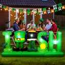 8FT St Patricks Day Inflatables Decorations, Built-in LED Lights Inflatable Irish Letters with Shamrock & Gold Coin Pot & Gold Coins Outdoor St Patricks Day Holiday Lawn Yard Garden Patio Dcor (8FT)
