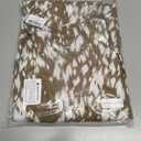 Women's Summer Leopard Print Casual Dress - Shirt Collar V-Neck Short Sleeve Flowy A-Line Dress (Medium, Brown)