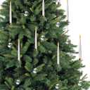 Christmas Tree Candles, 12 Pack Flameless Taper Candles for Christmas Tree Decor, Battery Operated with Remote Flickering LED Candles with Clear Crystal Ball Gold Hook for Xmas Gift Wedding Home Decor