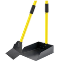 Dog Pooper Scooper,Tray and Spade Set Poop Scooper for Dogs, Adjustable Long Handle Metal Pooper Scooper with Bin for Pet Waste Removal, No Bending Clean Up for Medium and Large Dogs