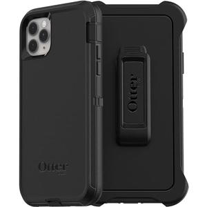 OtterBox iPhone 11 Pro Max Defender Series Case - Black, Rugged & Durable, with Port Protection, Includes Holster Clip Kickstand