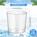12 Pcs Plastic Ice Bucket Clear Flower Vases 6L Large Champagne Beer Buckets Classic Transparent Wine Chiller Tub Portable Wine Cooler Bucket Multipurpose Trash Can Wastebasket for Party Bar Kitchen