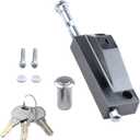 MY MIRONEY Black Sliding Door Lock for Window Glass Patio Doors Auxiliary Security Lock(Uses Yale Lock Keyway) (7.3")