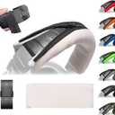 M50X Headband Cover, Dual-Layer Neoprene Headband Cushion Compatible with Audio Technica ATH M50 M50X M50XBT M50S M40X M40 M30 M Series Headphones - Headband Tape Protection (White)
