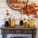 Paper Jazz Burnt Orange Flowers Table Decoration,9pcs Fall Centerpieces for Tables,Orange Flowers for Home Indoor,Dahlia Decoration Applies to Wedding,Fall Party,Thanksgiving,Halloween.