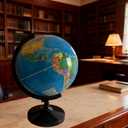 World Globe for Kids & Adults, 12 Inch Educational Tools with Stand, DIY Assembly Desk Decor Geography Learning Globe for Home Office Classroom Decor (Blue, 12 Inch)