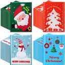7 x 10 Inch Christmas Poly Bubble Mailers Large Christmas Padded Envelopes Self Adhesive Holiday Shipping Bags Assorted Christmas Bags for Business School Family Xmas Gift Bags(40 Pcs)