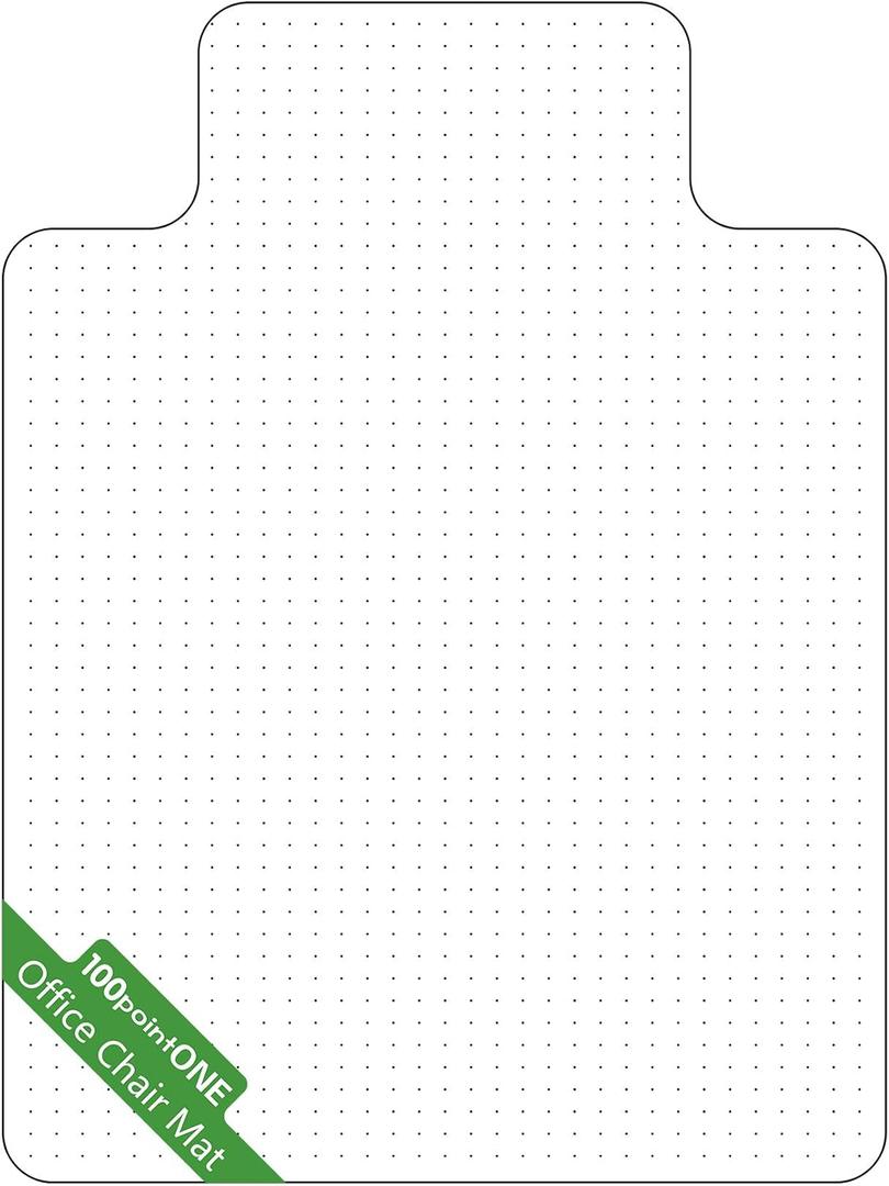 Office Chair Mat for Carpet - Clear Thick Desk Chair Mat for Carpet Plastic Floor Mats for Rolling Work and Gaming Chairs with Studs for Low Pile, Flat and No Carpeted Floors (36" X 48" with Lip)