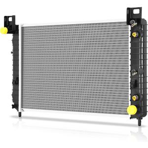 AUTOSAVER88 28'' Core Radiator Compatible with Chevy Silverado Sierra Suburban Tahoe GMC Yukon 4.3L 4.8L 5.3L 6.0L V6 V8 W/TOC W/T EOC