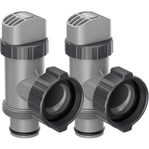Plunger Valve Compatible with Intex Pool Parts and Accessories, On/Off Plunger Valve Replacement for Above Ground Swimming Pool and Pool Filter Pump (2 Pack)