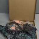 4 Pcs Black Fairy Wings Costume for Adults Women, Gothic Renfaire Accessories Black Antler Crown Elf Ears Fairy Flower Arm Wrap Set, Cosplay Renaissance Goth Wedding Accessory Halloween