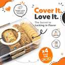 4-Tier Stackable Cookie Storage Container with Lids and Handle