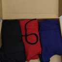 Neer 3 Pack Women's Bermuda Shorts, Knee Length Wide High Waisted Cotton Drawstring Casual Athletic Shorts with Pockets (Black, Navy Blue, Burgundy, Small)