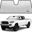 Windshield Sun Shade Compatible for 2018-2023 Toyota Tacoma Silver Reflective Foldable Front Sun Visor Sunshade Protector with Storage Bag Keep Interior Cool
