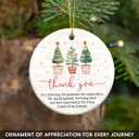 2 x Retirement Gifts for Men and Women - 2025 Thank You Ceramic Ornaments for Christmas Decor, Retirement Party Decorations, Appreciation Gifts, Inspirational Gift for Friends, Teachers, Bosses