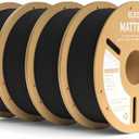 ELEGOO Matte PLA Filament Matte Black 3KG, 1.75mm 3D Printer Filament Dimensional Accuracy +/- 0.02mm, 4pcs 1kg Carboard Spool (2.2lbs) for Most FDM 3D Printers