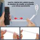 UKCOCO 4 Pcs Magnetic Remote Control Holder with Cord, Retractable Remote Control Tether with Spring Ropes, Wall-Mount with Adhesive, Anti-Loss