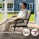 24x24 Inch Outdoor Chair Cushions Set of 2, Patio Furniture Cushions - Removable Cover, Water-Repellent, Fade-Resistant, Non-Slip Bottom & Straps, Replacement for Deep Seat Sofa & Couch - Cream