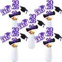 TeePolly 24Pcs 2026 Graduation Table Centerpiece Sticks Purple 2026 Graduation Centerpieces for Tables 2026 Class of 2026 Graduation Party Table Decorations Purple