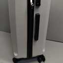 Coolife Luggage PC+ABS Hardshell Suitcase with TSA Lock, Spinner Checked Lightweight (white, M(24IN))