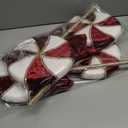 2 x 2 Pieces Large Candy Christmas Picks Decorations 16.9" Velvet Peppermint Lollipop Sprays with Bowknot Candy Cane Ornaments for Xmas Tree Topper Vase Fillers Craft Holiday Party Decor (Red and White)