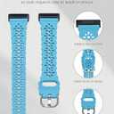 Ginkgonut Beautiful Silicone Slim Sport Band Compatible with Fitbit Sense/Versa 3 / Versa 4 / Sense 2 Bands Women, Soft Silicone Lace Replacement Smartwatch Wristband for Women