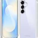 FNTCASE for Samsung Galaxy S25-FE Case: for Samsung Galaxy S25 FE Clear Military Grade Drop Protection Anti Yellowing Cell Phone Cover - Rugged Shockproof Protective Bumper Transparent Phonecase