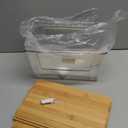 2 Pack Trash Bag Holder with Bamboo Lid, Stackable Trashbag Dispenser, Extra Large Garbage Bag Holder for Kitchen Laundry Room Under Sink Organization and Storage