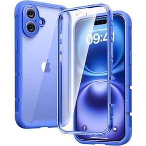 Diaclara Designed for iPhone 16 Plus Case, Full Body Rugged Case with Built-in Touch Sensitive Anti-Scratch Screen Protector, Upgraded [Full Camera Protection] for iPhone 16 Plus 6.7" (Ultramarine)