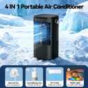 Portable Air Conditioners, 4-in-1 Mini Air Conditioner Evaporative Air Cooler, Portable AC with 1000ML Tank, 3 Speeds & 7-Color LED, Small Air Conditioner with Timer for Bedroom, Desktop, Home, Office