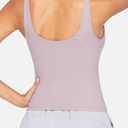Dragon Fit Women's Padded Workout Tank Tops Fitted Wirefree Longline Sports Bra for Gym Yoga (Pink, M)