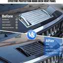 Hood Deck Vent Panel Trim Compatible with Hummer H2 2003-2009, Front Hood Vent Louver Cover, ABS Hood Deck Vent Panel Covers Trim Moulding (Bright Black)