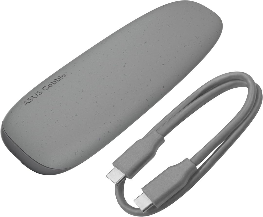 ASUS Cobble M.2 SSD Enclosure, Tool-Free USB-C 10Gbps External NVMe/SATA Case, Aluminum Cooling, IP55 Water & Dust Resistant, Supports M.2 22302280, for PS5, MacBook & Windows, Gray (Grey|Urban Design)