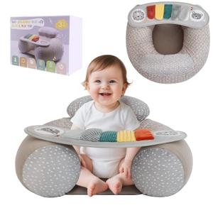 Upgraded Blublu Park Wider U-Shape Inflatable Sit Me Up Floor Seat for Baby 3-36 Months with Cover, Portable Baby Chair with Activity Sensory Tray for Sitting Up, Infant Floor Seats & Loungers, Piano (Grey) Upgraded Blublu Park Wider U-Shape Inflatable Sit Me Up Floor Seat for Baby 3-36 Months with Cover, Portable Baby Chair with Activity Sensory Tray for Sitting Up, Infant Floor Seats & Loungers, Piano (Grey)