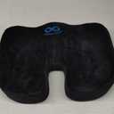 Everlasting Comfort Memory Foam Car Seat Cushion - Tailbone Pain Relief, Driving Seat Cushion for Short People - Office, Wheelchair, Gaming Chair, Travel - Non-Slip, Washable Cover
