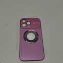 Magnetic Series Design for iPhone 16 Pro Max Case,[Compatible with MagSafe][Military Drop&Full Camera Lens Protector] Large Window Logo View Dust-Proof Matte Shockproof Cover, Red