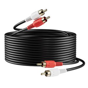 RCA Cable 6ft,2RCA Male to 2RCA Male,Audio Stereo Subwoofer Cable [Hi-Fi Sound] Auxiliary Audio Cord for Home Theater, HDTV, Amplifiers, Hi-Fi Systems,Speakers and etc