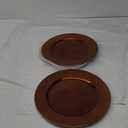 SARO LIFESTYLE Charger Plates with Classic Design (Set of 3) Copper
