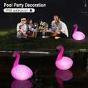 Flamingo Floating Pool Lights, Waterproof Inflatable Solar Pool Lights for Swimming Pool, Outdoor LED Glow Floating Light for Beach, Garden Backyard, Patio Lawn, Hot tub Decor (1 Piece)