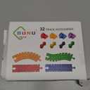 Wooden Train Track Accessories Set, 32 pcs Track Connector, Compatible with All Major Brands Train Tracks, Christmas Birthday Gift for Boys Girls, Trains Toys Expansion Pack for Kids Ages 3+