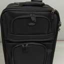 U.S. Traveler Rio Fabric Expandable Carry-on Luggage, Rolling Suitcase, Black, 2 Wheel Set