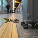 Luggage Tyre Cover Black  Premium Suitcase Wheel Protection Cover, Universal Fit Spinner Luggage Wheel Guard, Washable Travel Sleeve for Baggage Wheels, Durable & Reusable