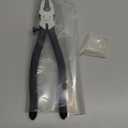 SPEEDWOX Glass Running Pliers With Curved Jaws - Professional Glass Breaking Tool for Stained Work, Key Fob Hardware Install, Mosaics - Black With 2 Pair of Rubber Tips