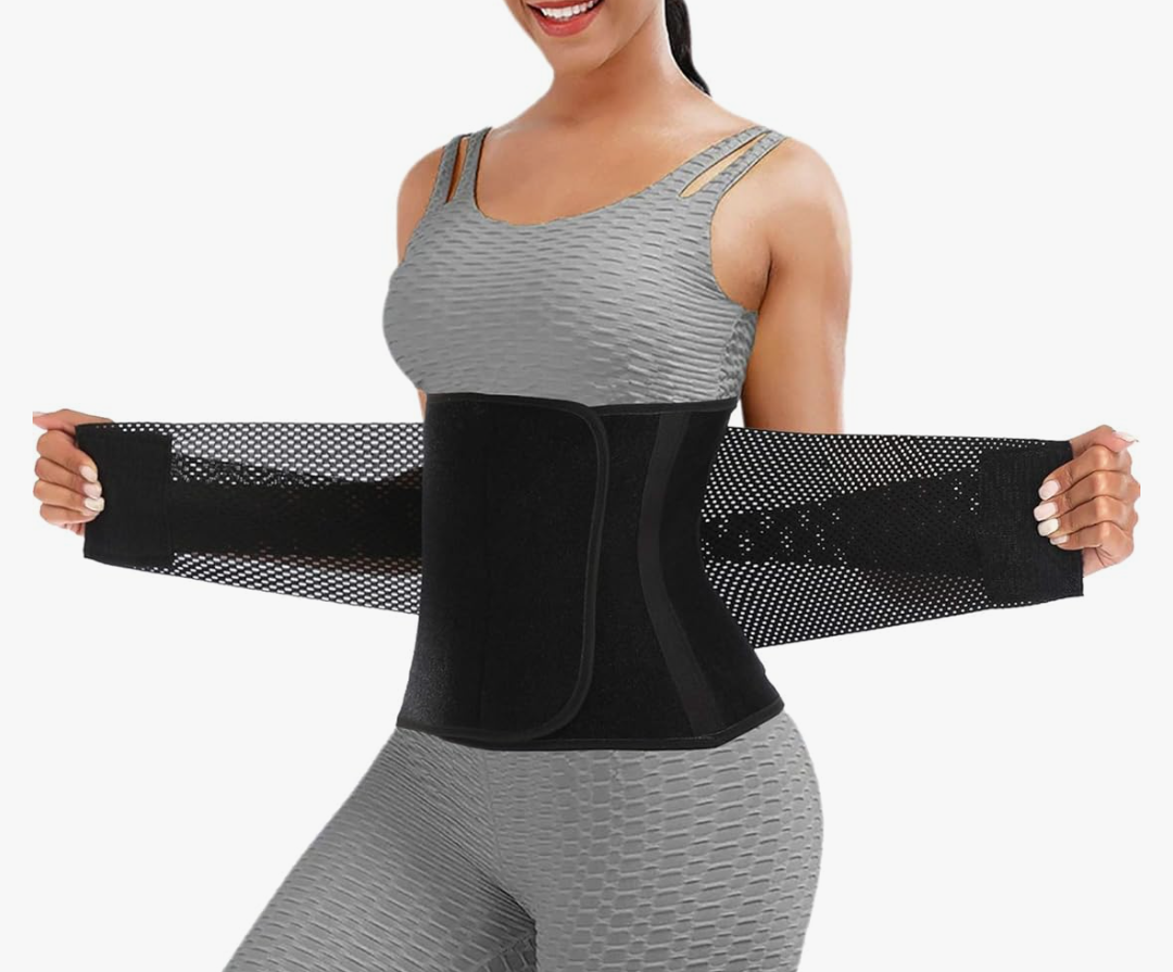 Waist Trainer Belt for Women Man - Waist Trimmer Ab Belt - Tummy Control Body Shaper L