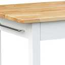 Casual Home Kitchen Island with Solid American Hardwood Top, Natural/White, 40" W x 20" D x 36.5" H (373-91)