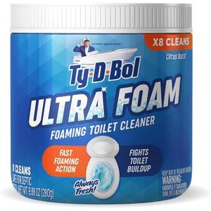 Ty-D-Bol Ultra Foam Toilet Bowl Cleaner - Provides Up to 8 Cleans - Citrus Scent - Fights Buildup and Eliminates Stains Using Immediate Foaming Action