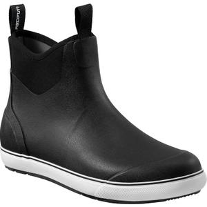 Piscifun Men s Deck Boots, Waterproof Fishing Rain Boots, Anti-Slip Rubber Boots with Breathable Neoprene Lining (9, Black)